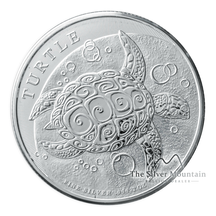 2 troy ounce zilveren munt Niue Hawksbill Turtle 2016 of 2015