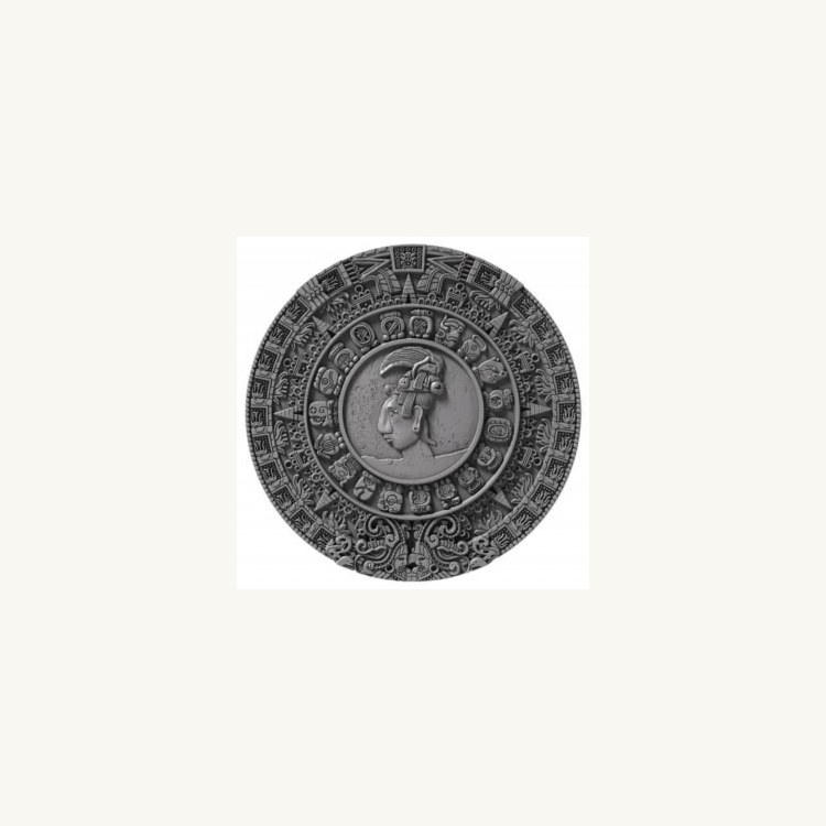 2 Troy ounce zilveren munt Ancient Calendars Niue 2018