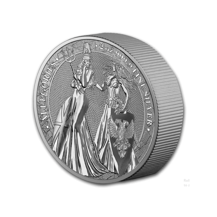 2 Troy ounce zilveren munt Germania Allegories 2019