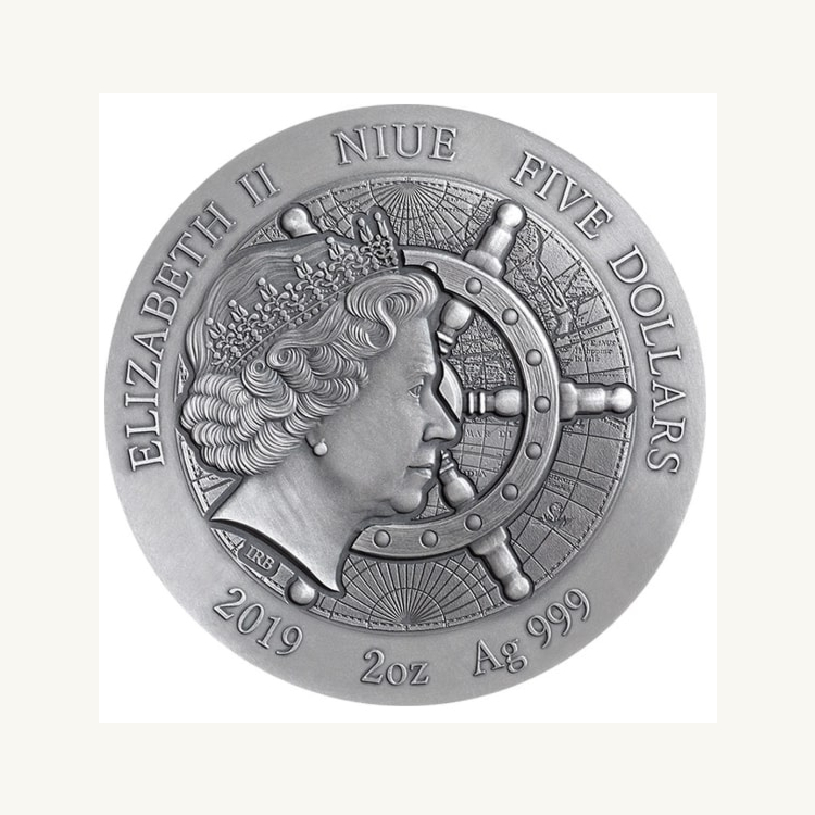 2 troy ounce zilveren munt Whydah Gally 2019