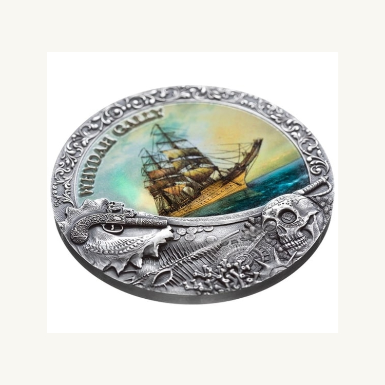 2 troy ounce zilveren munt Whydah Gally 2019
