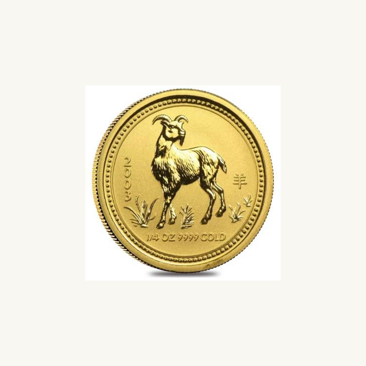1/4 Troy ounce gouden munt Lunar 2003