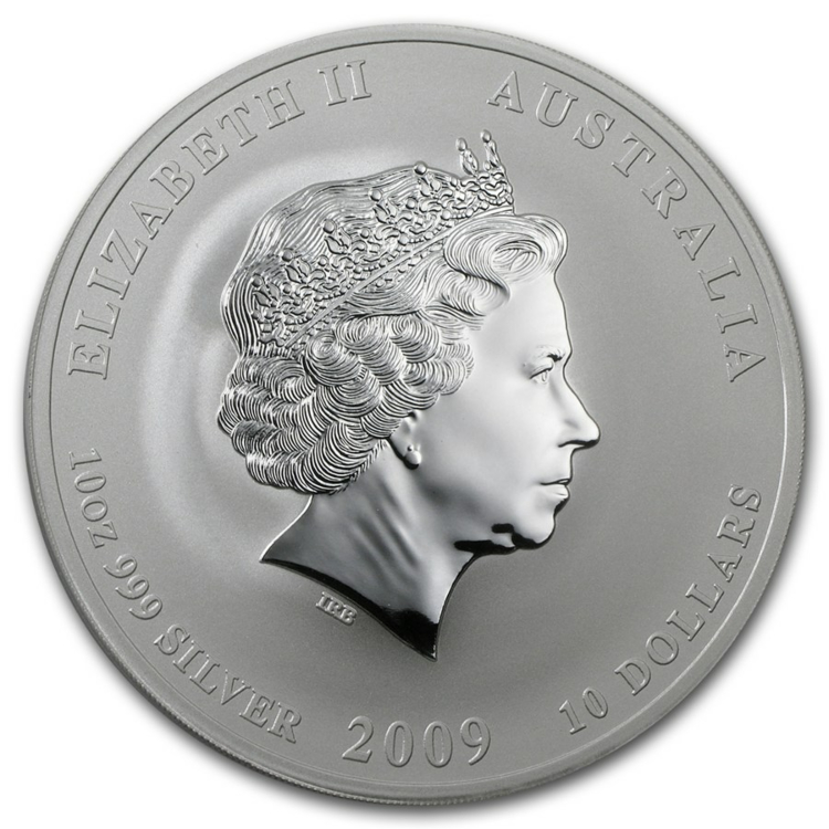 10 Troy ounce zilveren munt Lunar 2009