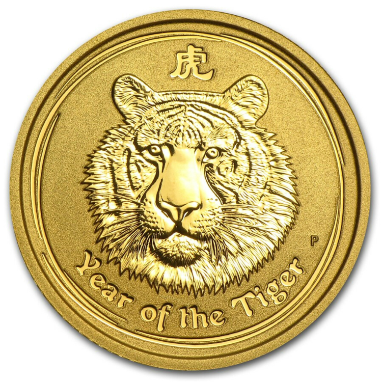 1/10 Troy ounce gouden munt Lunar 2010