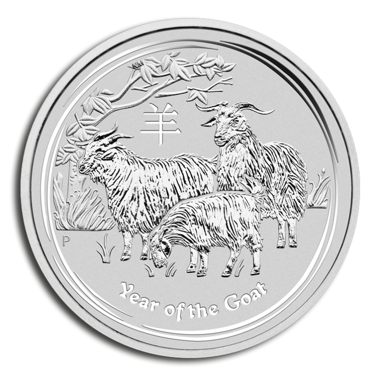 2015 - Zilveren Lunar munt 1 troy ounce - jaar van de geit