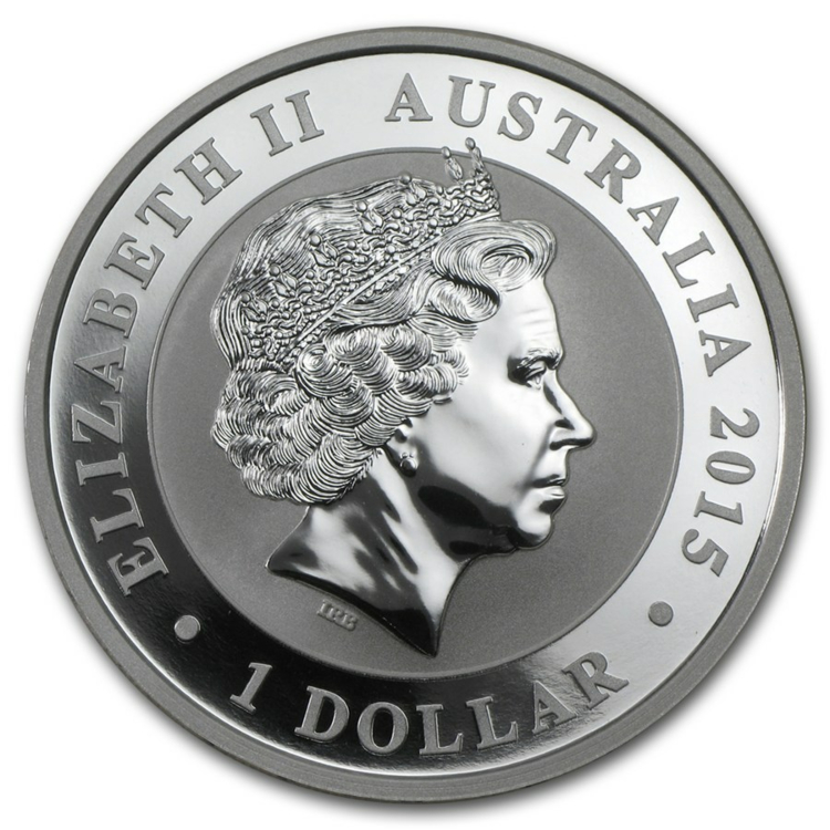 2015 - Zilveren Kookaburra munt 1 troy ounce zilver