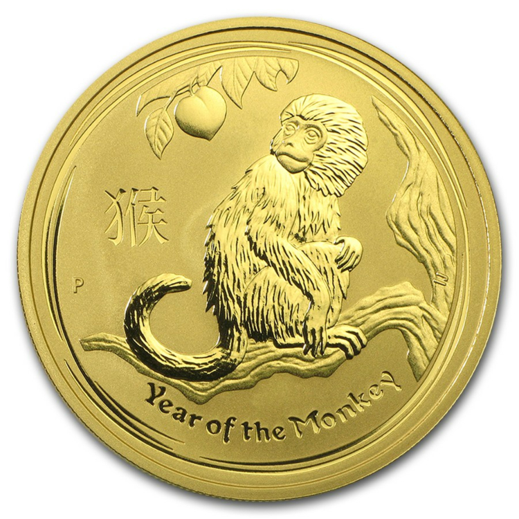 1 troy ounce gouden Lunar munt 2016 - het jaar van de aap