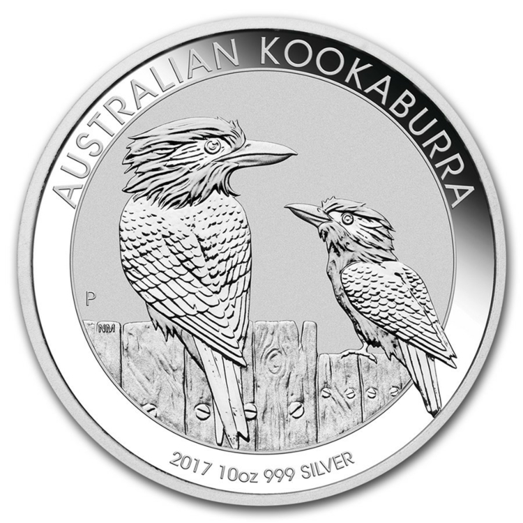 Zilveren Kookaburra munt 10 troy ounce zilver 2017