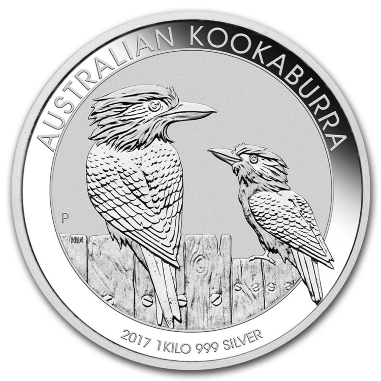 1 Kilo zilveren Kookaburra 2017 munt