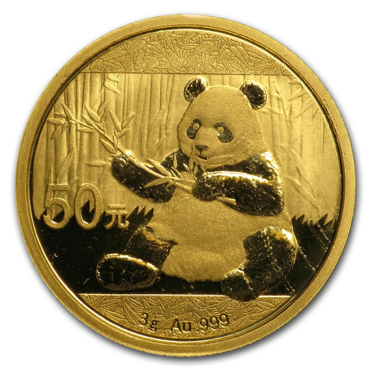 3 Gram gouden Panda munt 2017