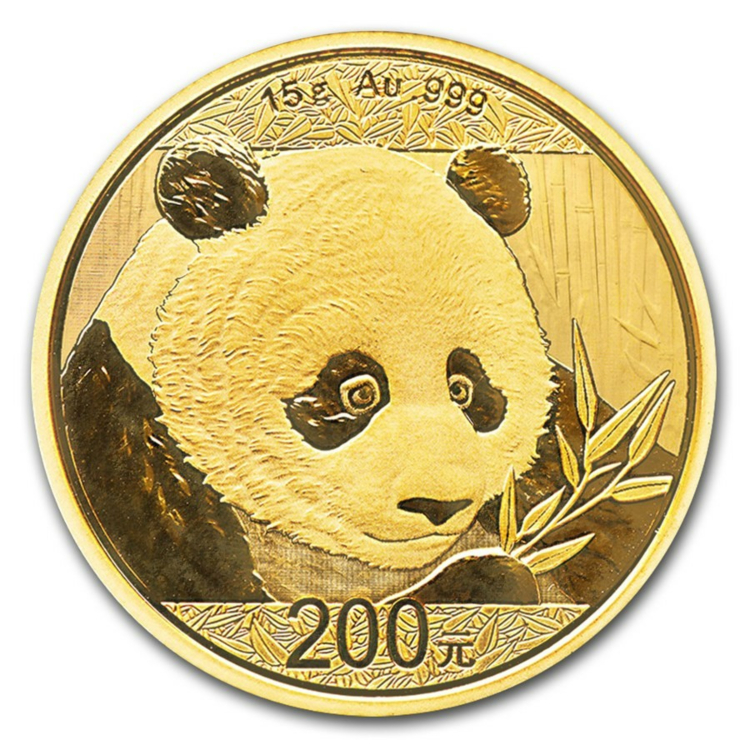 15 Gram gouden Panda munt 2018