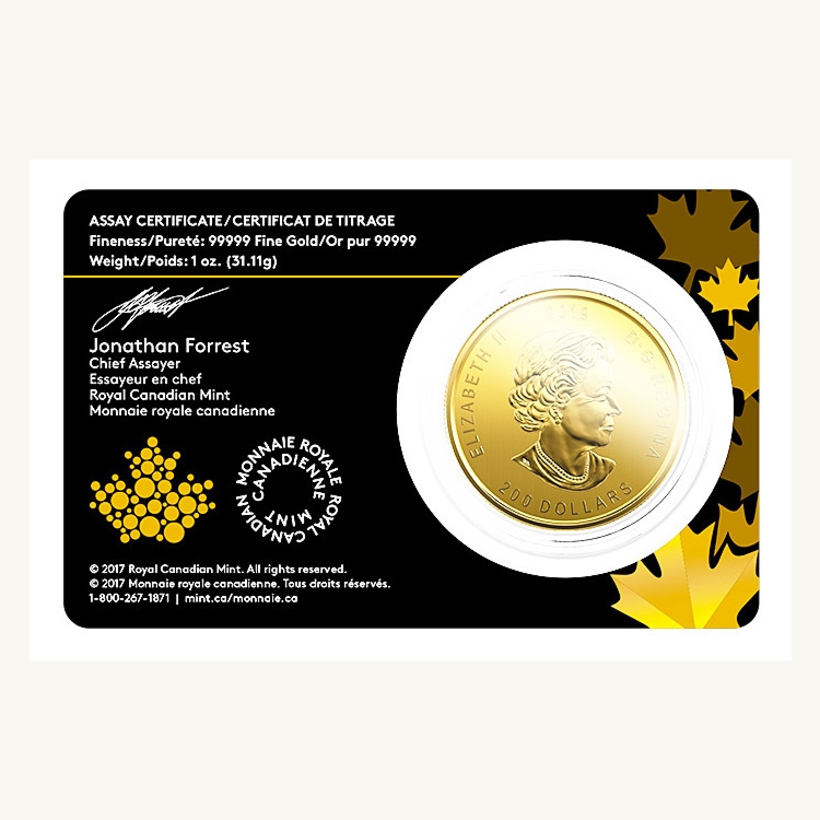 1 Troy ounce gouden munt Canadian Moose 2019