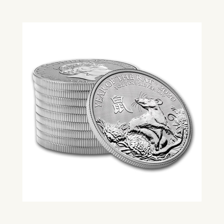 1 Troy ounce zilveren munt Lunar UK 2020