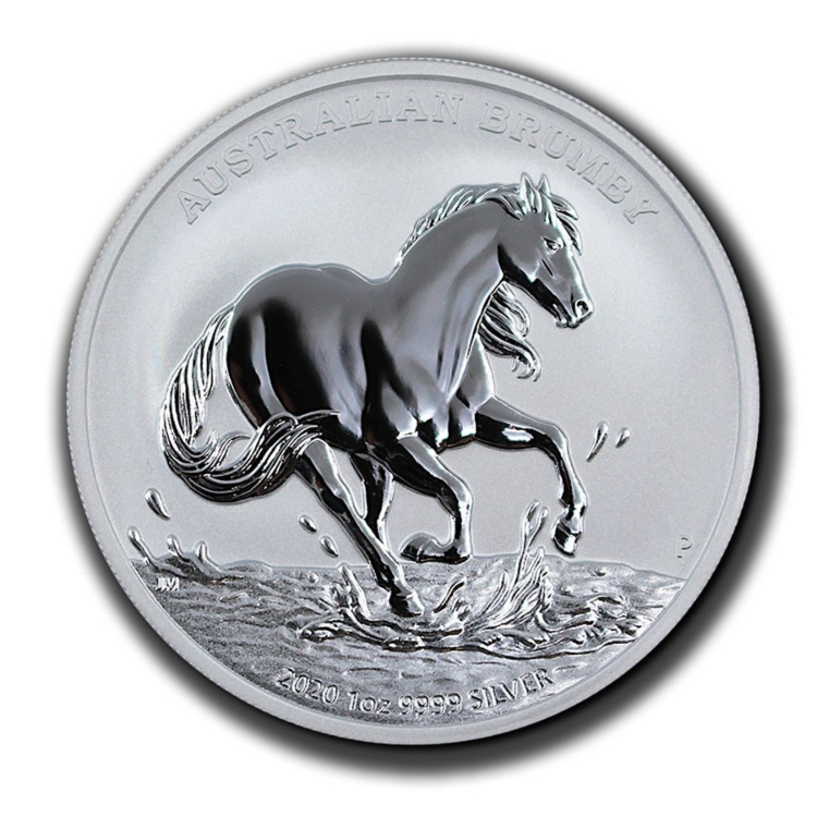 1 troy ounce zilveren munt Australische Brumby 2020