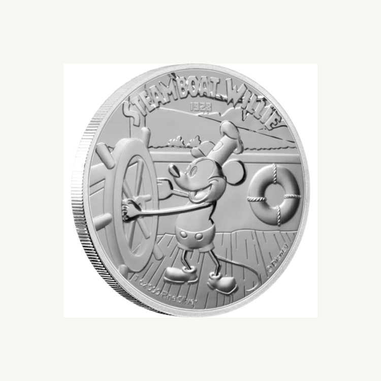 1 Troy ounce zilveren munt Disney Stoomboot Willie 2020 - Proof