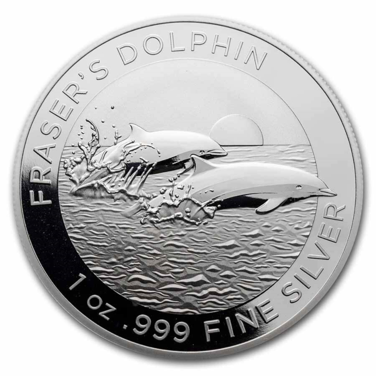 1 troy ounce zilveren munt Fraser's Dolphin 2021