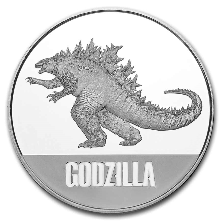 1 troy ounce zilveren munt Godzilla 2021