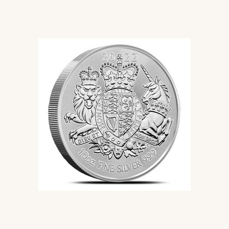 10 troy ounce zilveren munt Royal Arms 2022