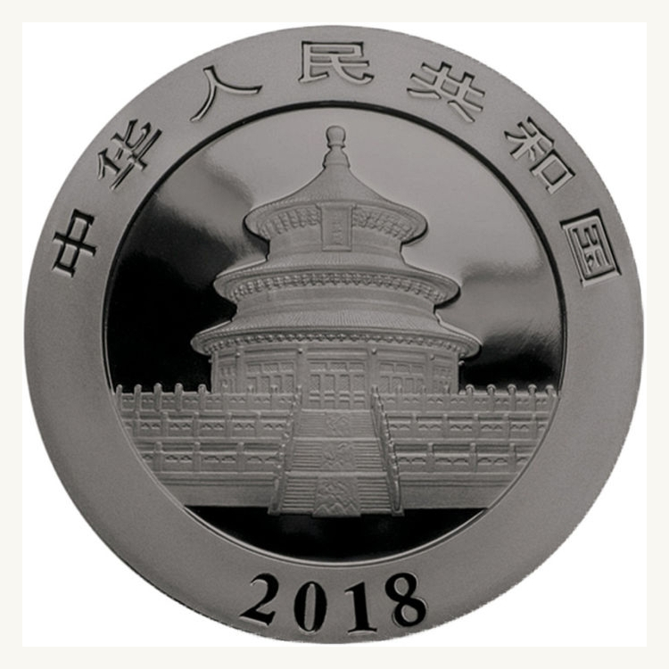 30 Gram zilveren munt Panda 2018 Antique Finish