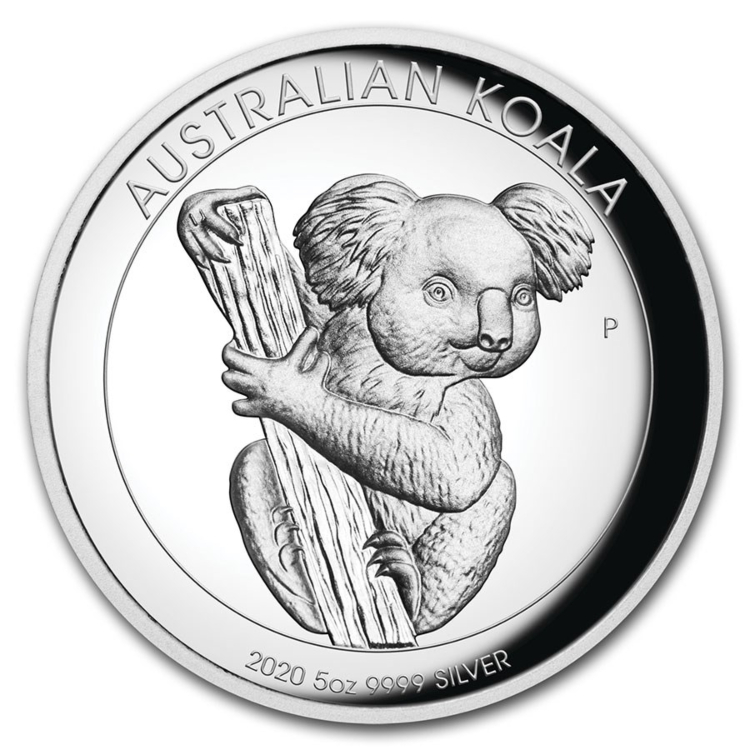 5 Troy ounce zilveren munt Koala 2020 Proof