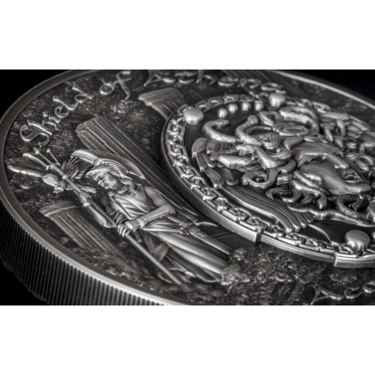 2 Troy ounce zilveren Schild van Athena munt 2018