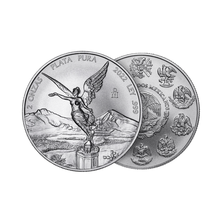 Design 2 troy ounce zilveren munt Mexico Libertad 2022 