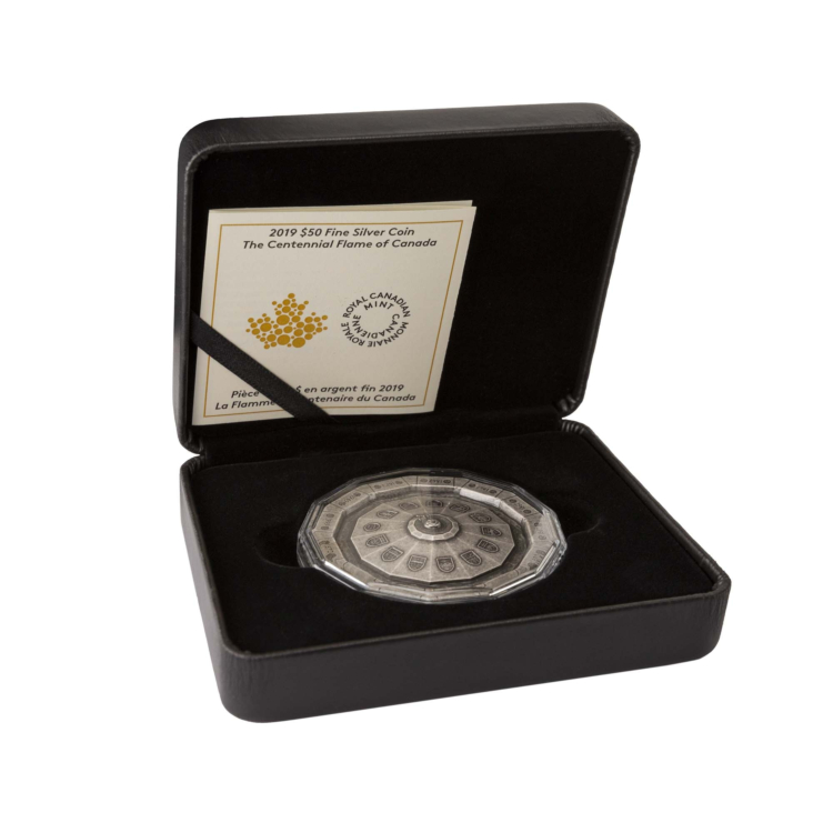 3 Troy ounce zilveren munt De Eeuwige Vlam van Canada 2019