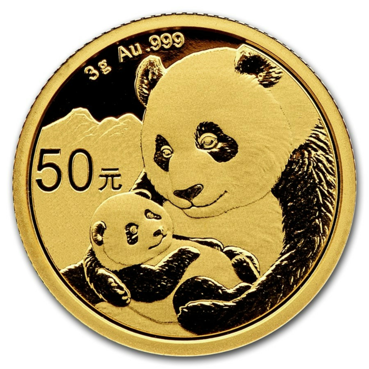 3 Gram gouden munt Panda 2019