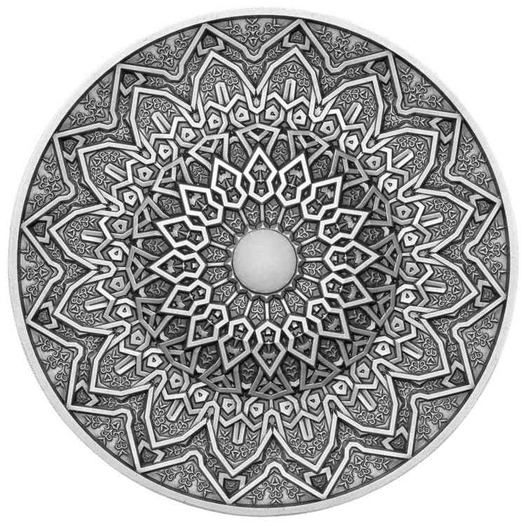 3 troy ounce zilveren munt mandala art VI 'Persian'