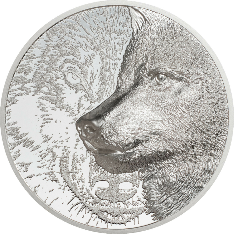 3 troy ounce zilveren munt Mystic Wolf 2021 Proof
