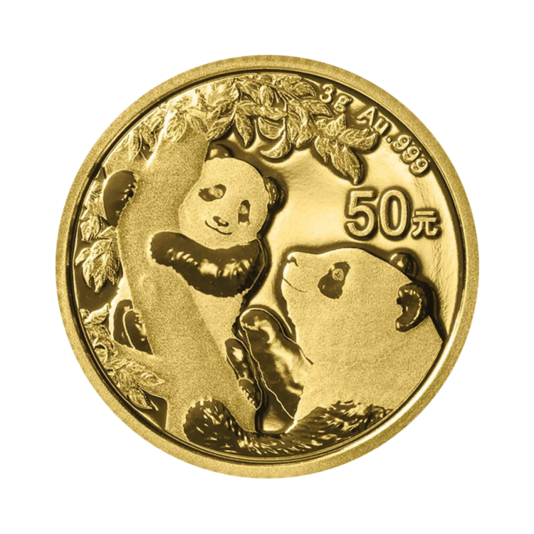 Ontwerp gouden Panda munt