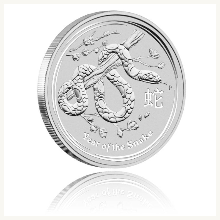 5 Troy ounce zilver Lunar munt 2013 - jaar van de slang