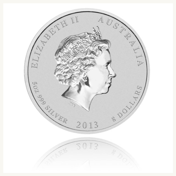 5 Troy ounce zilver Lunar munt 2013 - jaar van de slang