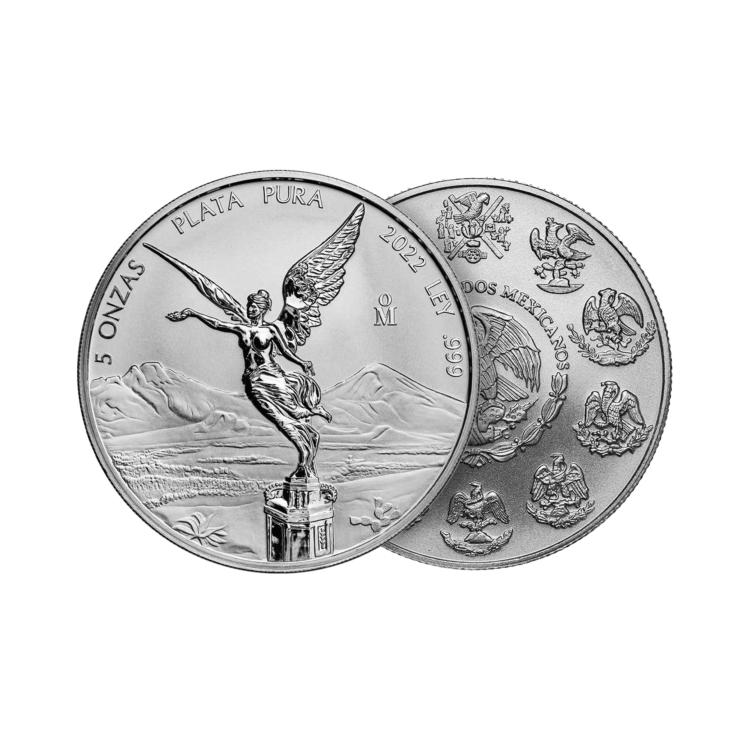 Design 5 troy ounce zilveren munt Mexico Libertad 2022 