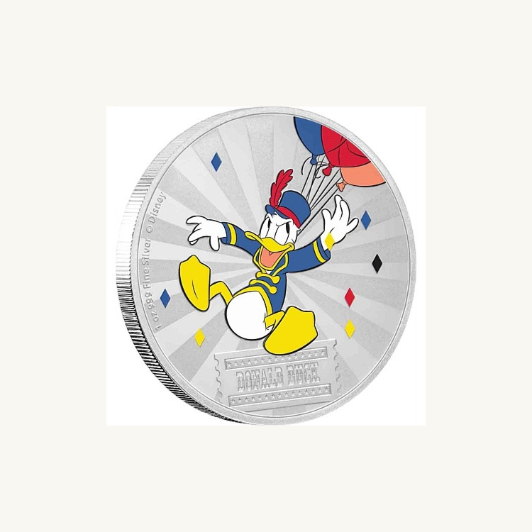 1 Troy ounce zilveren munt Disney - Carnival Donald Duck 2019