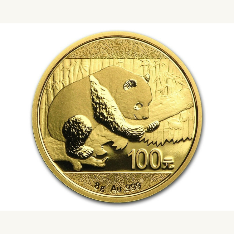 8 Gram goud Panda munt 2016