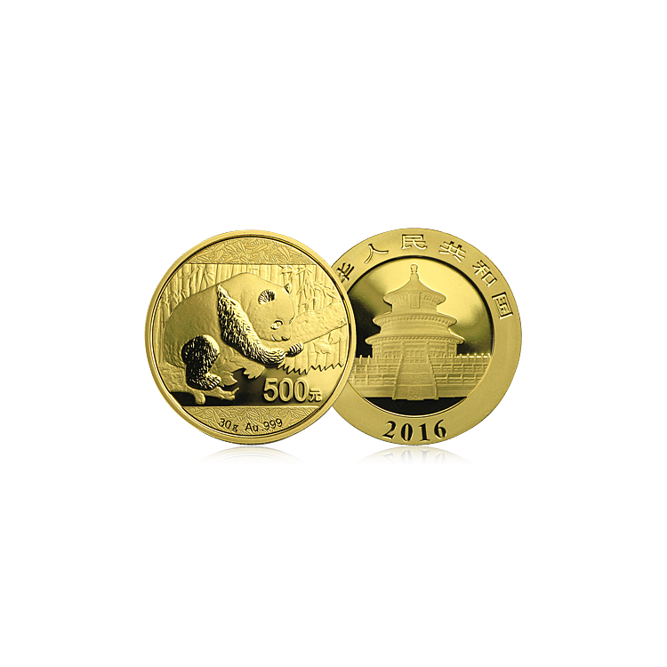 30 Gram goud Panda munt 2016