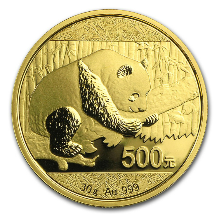30 Gram goud Panda munt 2016