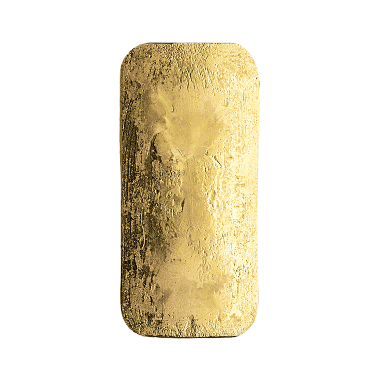 Achterkant 250 gram Umicore goudbaar met certificaat van echtheid