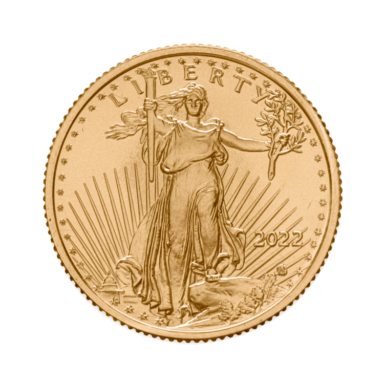Ontwerp gouden American Eagle munten
