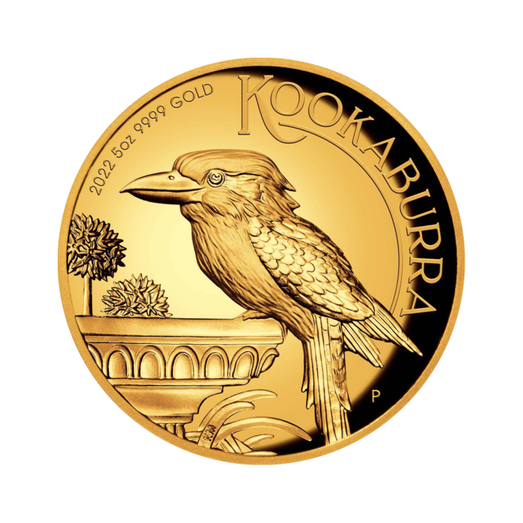 Ontwerp gouden Kookaburra munt