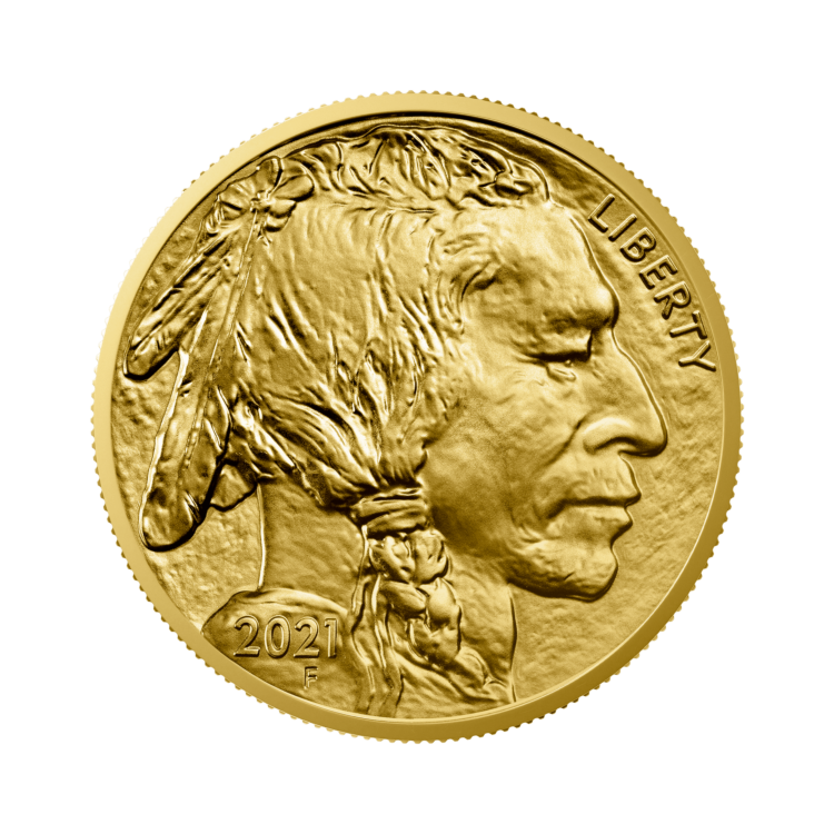 Ontwerp gouden American Buffalo munt