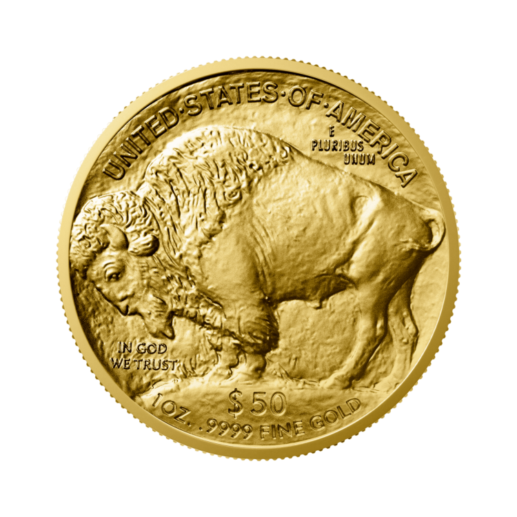 Ontwerp gouden American Buffalo munt