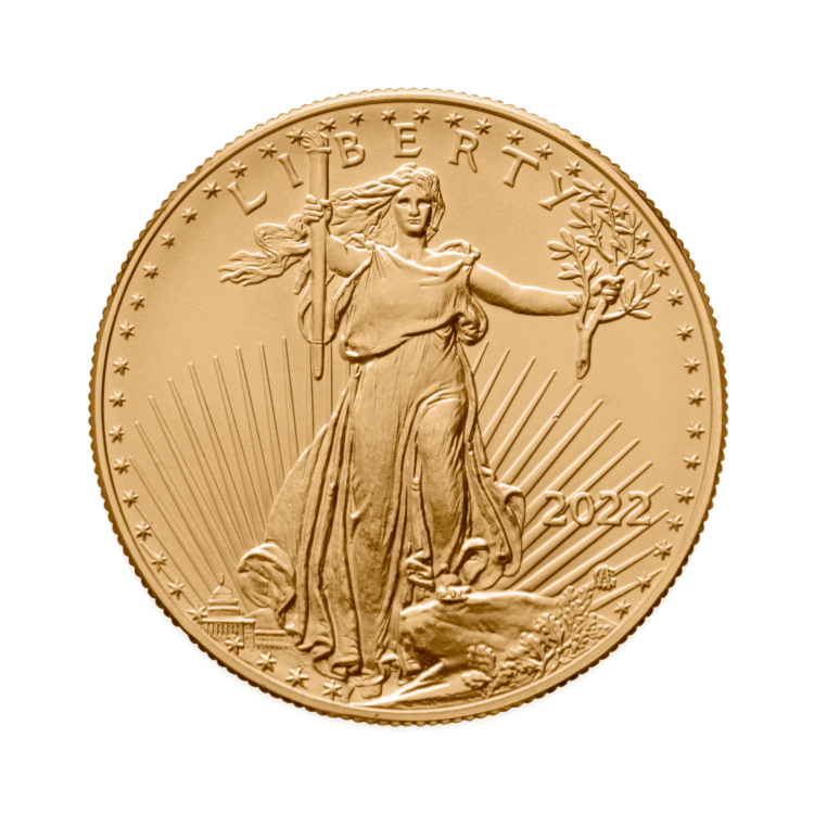 Design gouden American Eagle munt