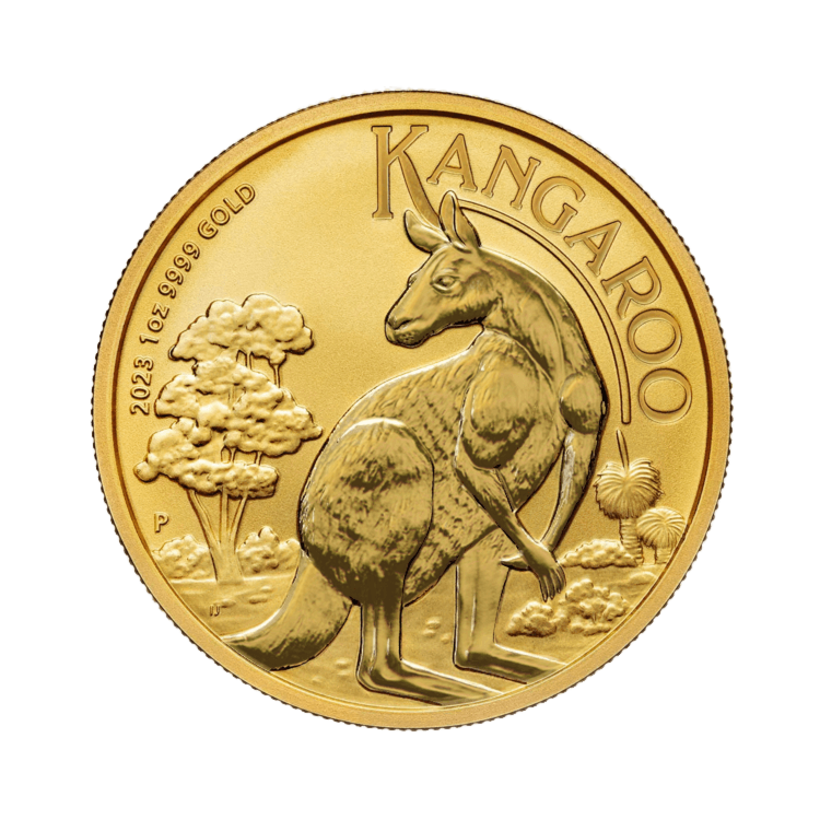 Ontwerp gouden Kangaroo 2023 munten
