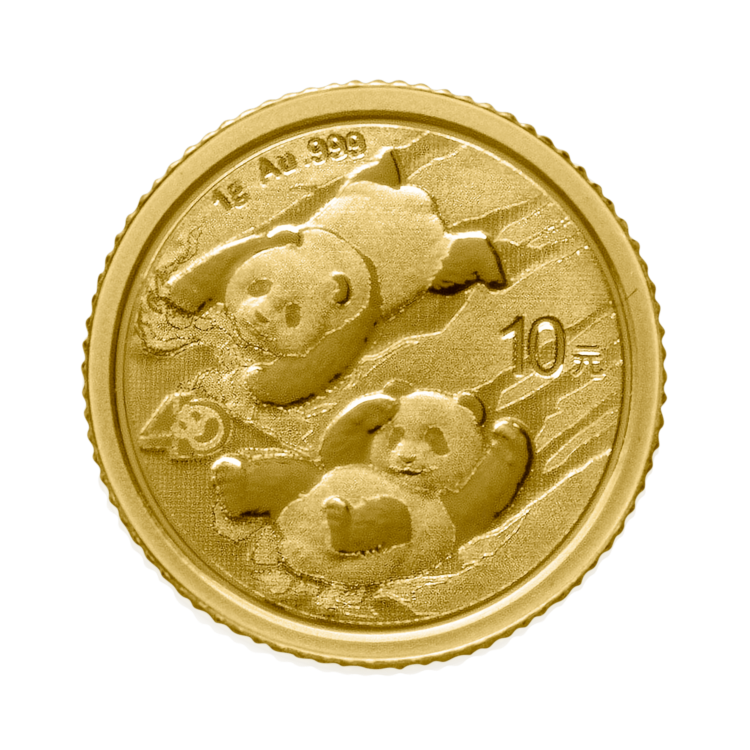 Ontwerp gouden Panda munt 2022