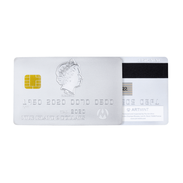 zilveren credit card 1,5 troy ounce munt