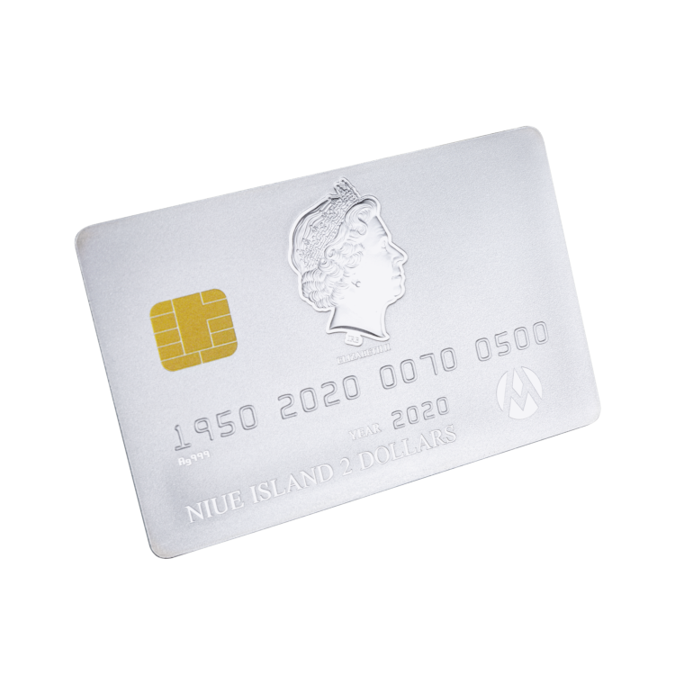 Zilveren credit card 1,5 troy ounce zilveren munt