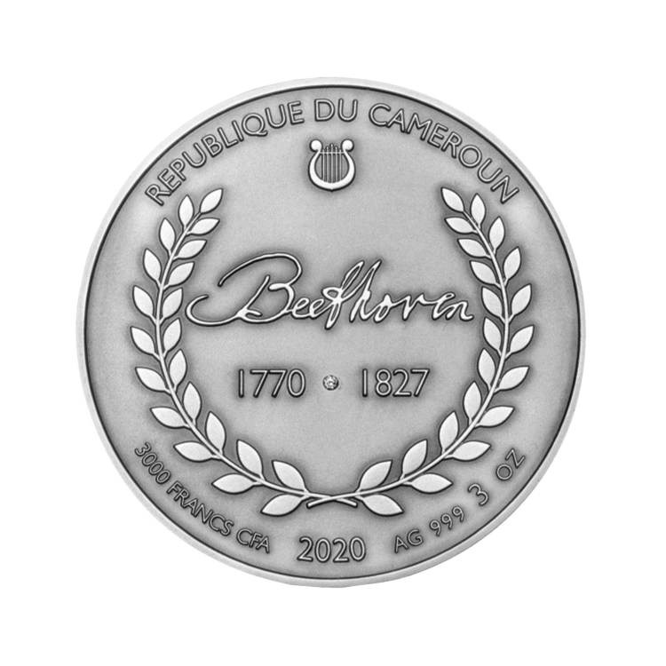 Design zilveren Beethoven munt