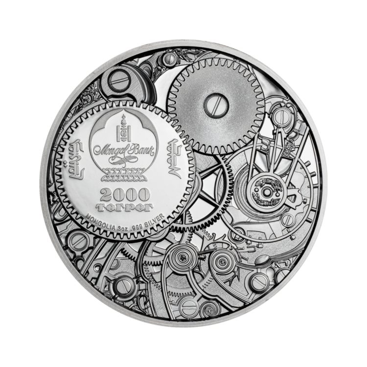 Design zilveren mechanische bij munt